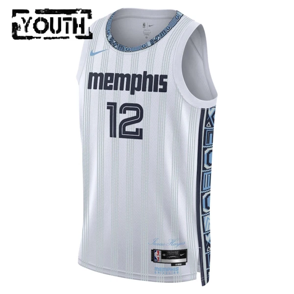 Camiseta Memphis Grizzlies Ja Morant City Edition 2025-26 Gris Swingman para Niño