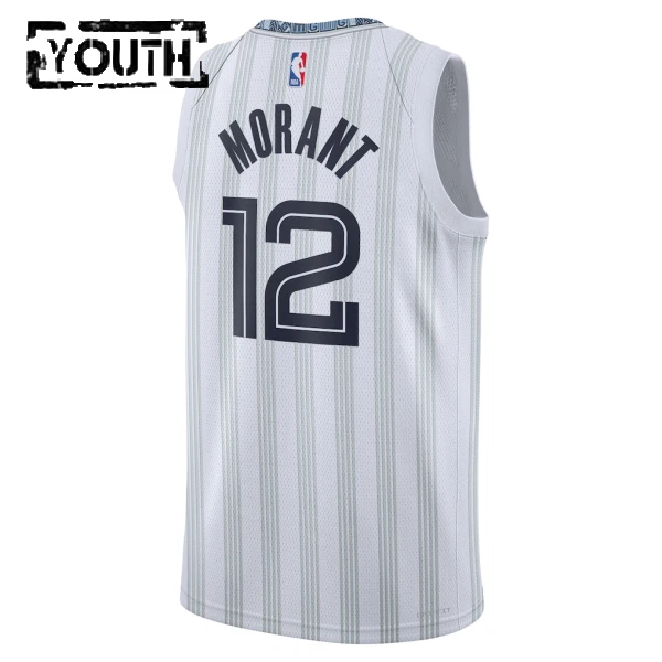 Camiseta Memphis Grizzlies Ja Morant City Edition 2025-26 Gris Swingman para Niño