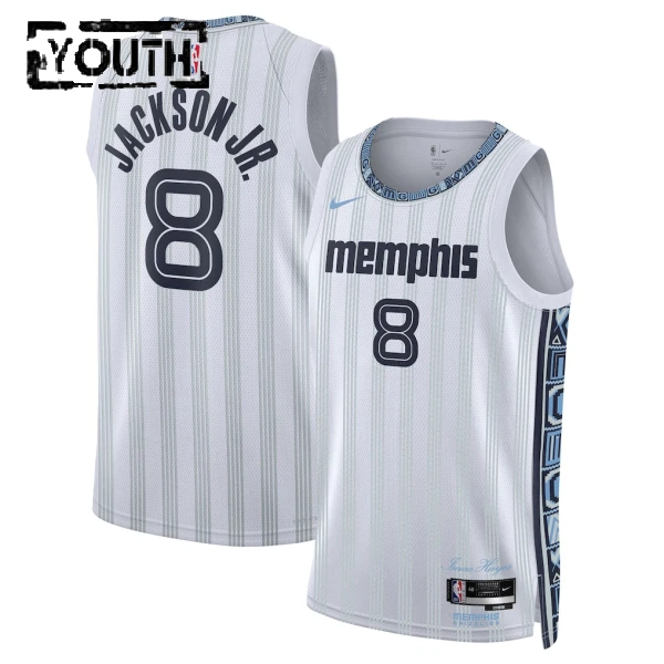 Camiseta Memphis Grizzlies Jaren Jackson JR City Edition 2025-26 Gris Swingman para Niño