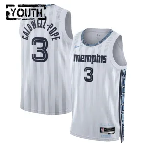 Camiseta Memphis Grizzlies Kentavious Caldwell Pope City Edition 2025-26 Gris Swingman para Niño