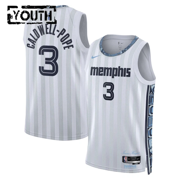 Camiseta Memphis Grizzlies Kentavious Caldwell Pope City Edition 2025-26 Gris Swingman para Niño