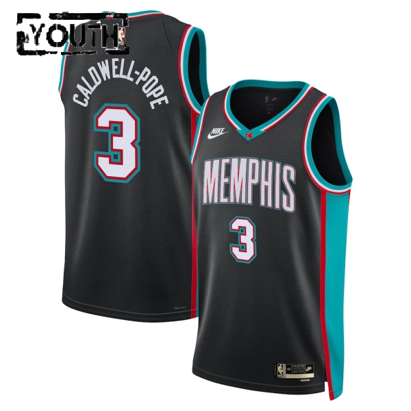 Camiseta Memphis Grizzlies Kentavious Caldwell Pope Classic Edition 2025-26 Negro Swingman para Niño