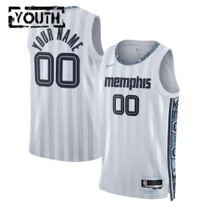 Camiseta Memphis Grizzlies Personalizada City Edition 2025-26 Gris Swingman para Niño Camiseta Memphis Grizzlies Personalizada City Edition 2025-26 Gris Swingman para Niño
