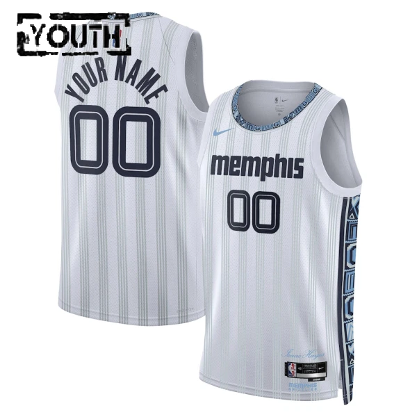 Camiseta Memphis Grizzlies Personalizada City Edition 2025-26 Gris Swingman para Niño
