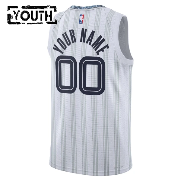 Camiseta Memphis Grizzlies Personalizada City Edition 2025-26 Gris Swingman para Niño