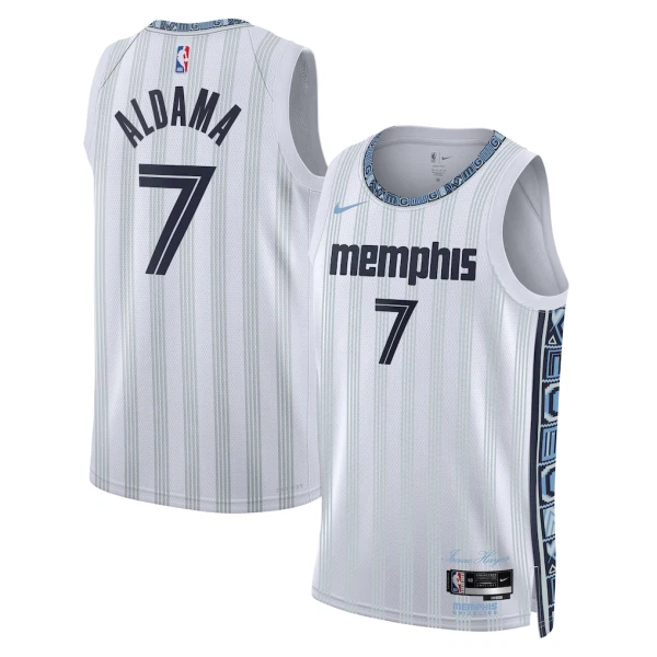 Camiseta Memphis Grizzlies Santi Aldama City Edition 2025-26 Gris Swingman para Hombre