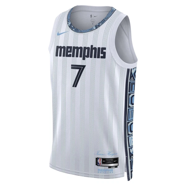 Camiseta Memphis Grizzlies Santi Aldama City Edition 2025-26 Gris Swingman para Hombre