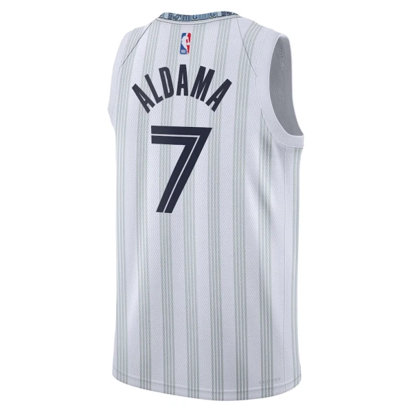 Camiseta Memphis Grizzlies Santi Aldama City Edition 2025-26 Gris Swingman para Hombre