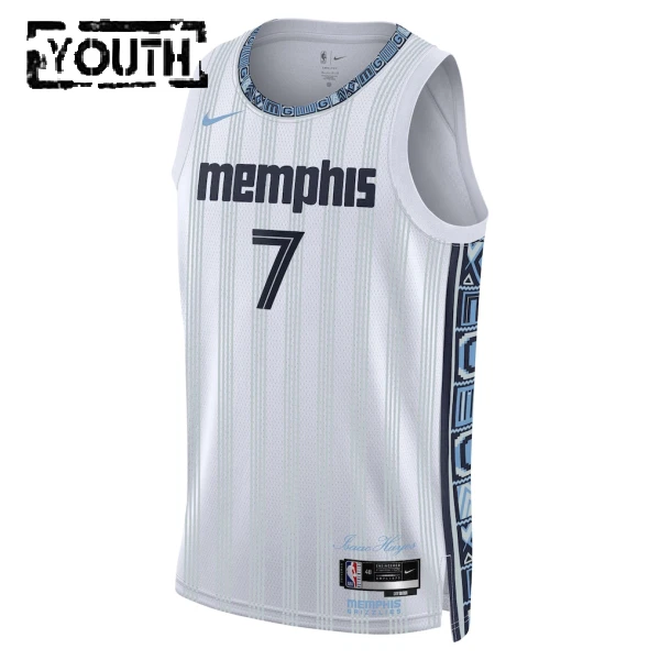Camiseta Memphis Grizzlies Santi Aldama City Edition 2025-26 Gris Swingman para Niño