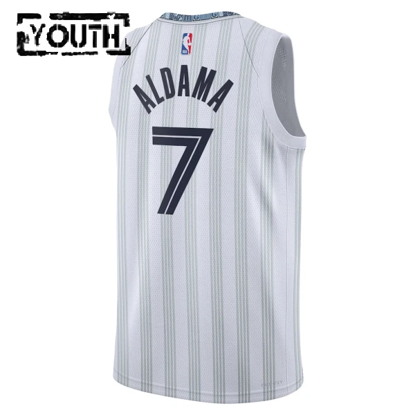 Camiseta Memphis Grizzlies Santi Aldama City Edition 2025-26 Gris Swingman para Niño