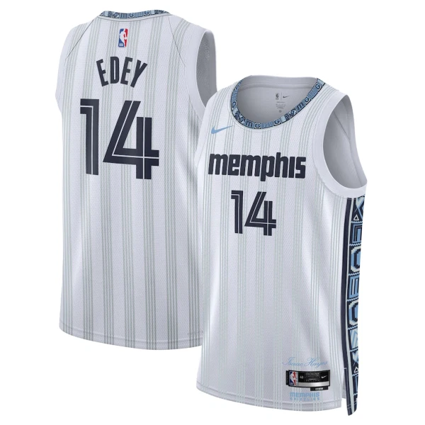 Camiseta Memphis Grizzlies Zach Edey City Edition 2025-26 Gris Swingman para Hombre