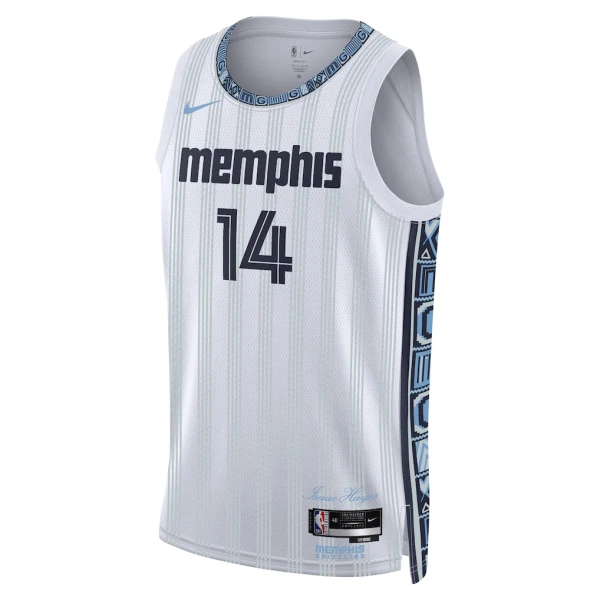 Camiseta Memphis Grizzlies Zach Edey City Edition 2025-26 Gris Swingman para Hombre