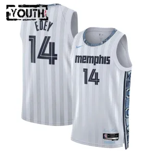 Camiseta Memphis Grizzlies Zach Edey City Edition 2025-26 Gris Swingman para Niño