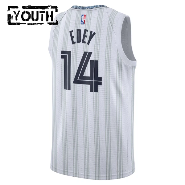 Camiseta Memphis Grizzlies Zach Edey City Edition 2025-26 Gris Swingman para Niño