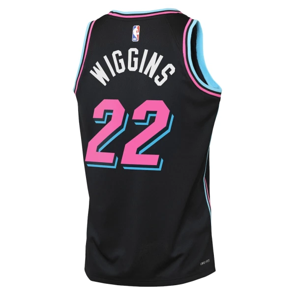 Camiseta Miami Heat Andrew Wiggins City Edition 2025-26 Negro Swingman para Hombre