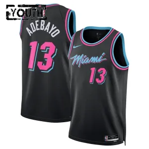 Camiseta Miami Heat Bam Adebayo City Edition 2025-26 Negro Swingman para Niño Camiseta Miami Heat Bam Adebayo City Edition 2025-26 Negro Swingman para Niño