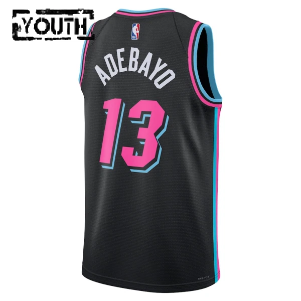 Camiseta Miami Heat Bam Adebayo City Edition 2025-26 Negro Swingman para Niño
