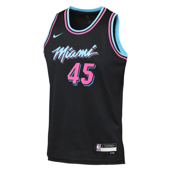 Camiseta Miami Heat Davion Mitchell City Edition 2025-26 Negro Swingman para Hombre
