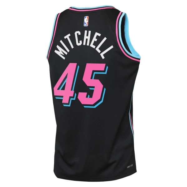 Camiseta Miami Heat Davion Mitchell City Edition 2025-26 Negro Swingman para Hombre
