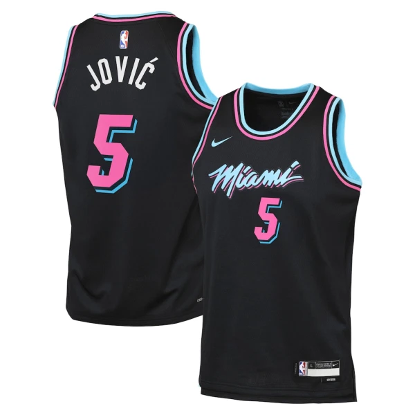 Camiseta Miami Heat Nikola Jovic City Edition 2025-26 Negro Swingman para Hombre Camiseta Miami Heat Nikola Jovic City Edition 2025-26 Negro Swingman para Hombre