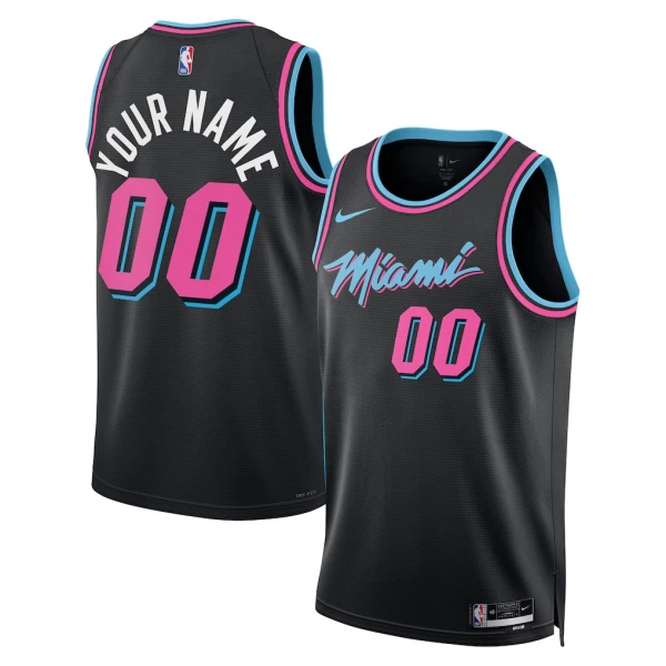 Camiseta Miami Heat Personalizada City Edition 2025-26 Negro Swingman para Hombre Camiseta Miami Heat Personalizada City Edition 2025-26 Negro Swingman para Hombre