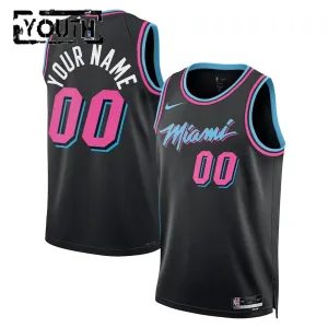 Camiseta Miami Heat Personalizada City Edition 2025-26 Negro Swingman para Niño Camiseta Miami Heat Personalizada City Edition 2025-26 Negro Swingman para Niño