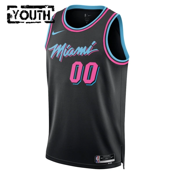 Camiseta Miami Heat Personalizada City Edition 2025-26 Negro Swingman para Niño