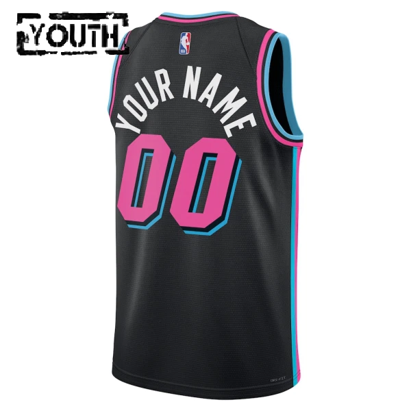 Camiseta Miami Heat Personalizada City Edition 2025-26 Negro Swingman para Niño