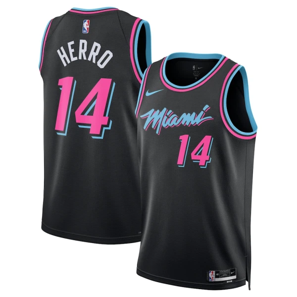 Camiseta Miami Heat Tyler Herro City Edition 2025-26 Negro Swingman para Hombre Camiseta Miami Heat Tyler Herro City Edition 2025-26 Negro Swingman para Hombre