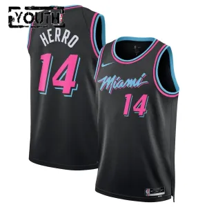 Camiseta Miami Heat Tyler Herro City Edition 2025-26 Negro Swingman para Niño Camiseta Miami Heat Tyler Herro City Edition 2025-26 Negro Swingman para Niño