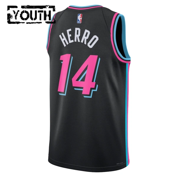 Camiseta Miami Heat Tyler Herro City Edition 2025-26 Negro Swingman para Niño
