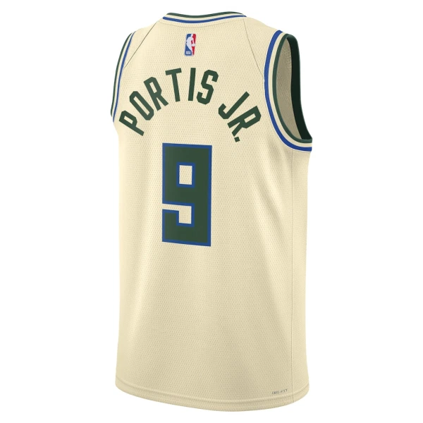 Camiseta Milwaukee Bucks Bobby Portis JR City Edition 2025-26 Blanco Swingman para Hombre