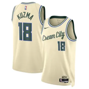 Camiseta Milwaukee Bucks Kyle Kuzma City Edition 2025-26 Blanco Swingman para Hombre Camiseta Milwaukee Bucks Kyle Kuzma City Edition 2025-26 Blanco Swingman para Hombre