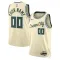 Camiseta Milwaukee Bucks Personalizada City Edition 2025-26 Blanco Swingman para Hombre