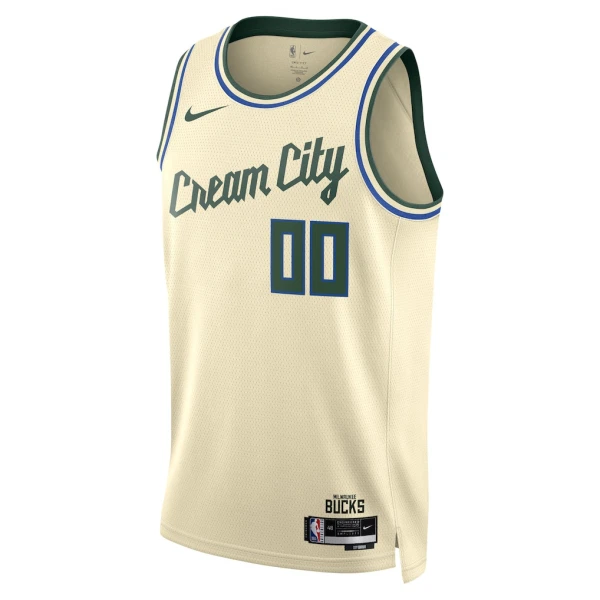 Camiseta Milwaukee Bucks Personalizada City Edition 2025-26 Blanco Swingman para Hombre