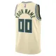 Camiseta Milwaukee Bucks Personalizada City Edition 2025-26 Blanco Swingman para Hombre