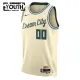 Camiseta Milwaukee Bucks Personalizada City Edition 2025-26 Blanco Swingman para Niño