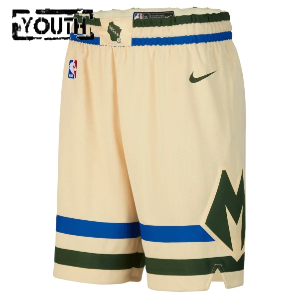 Pantalones Milwaukee Bucks City Edition 2025-26 Swingman para Niño