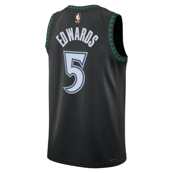 Camiseta Minnesota Timberwolves Anthony Edwards Classic Edition 2025-26 Negro Swingman para Hombre