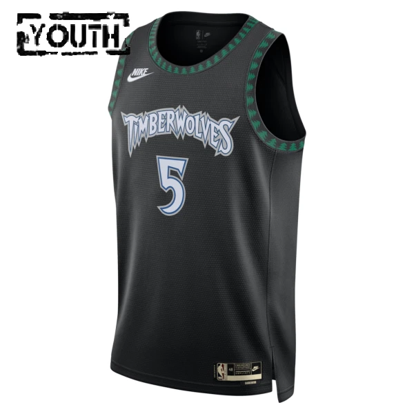 Camiseta Minnesota Timberwolves Anthony Edwards Classic Edition 2025-26 Negro Swingman para Niño