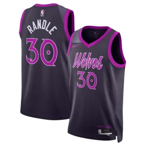 Camiseta Minnesota Timberwolves Julius Randle City Edition 2025-26 Negro Swingman para Hombre
