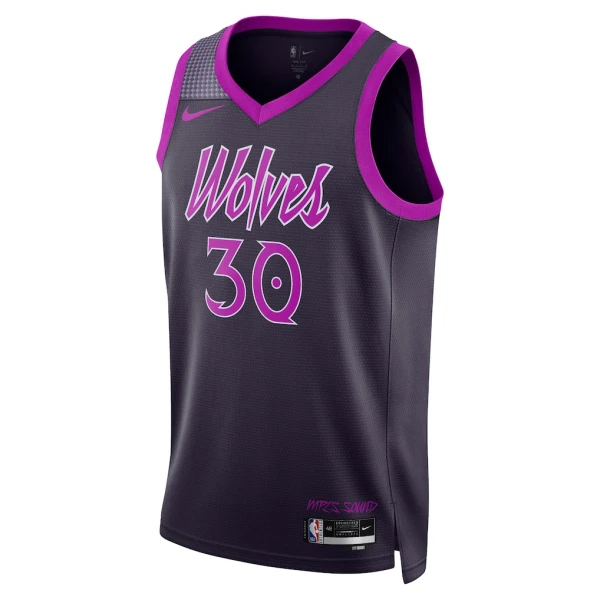 Camiseta Minnesota Timberwolves Julius Randle City Edition 2025-26 Negro Swingman para Hombre