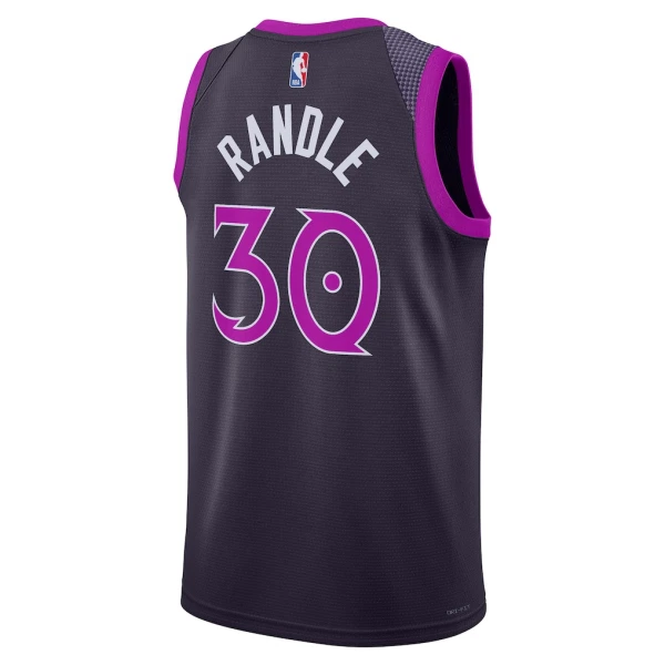 Camiseta Minnesota Timberwolves Julius Randle City Edition 2025-26 Negro Swingman para Hombre