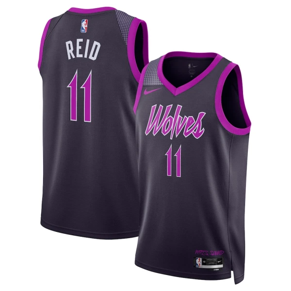 Camiseta Minnesota Timberwolves Naz Reid City Edition 2025-26 Negro Swingman para Hombre
