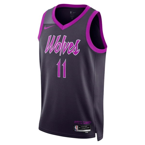 Camiseta Minnesota Timberwolves Naz Reid City Edition 2025-26 Negro Swingman para Hombre