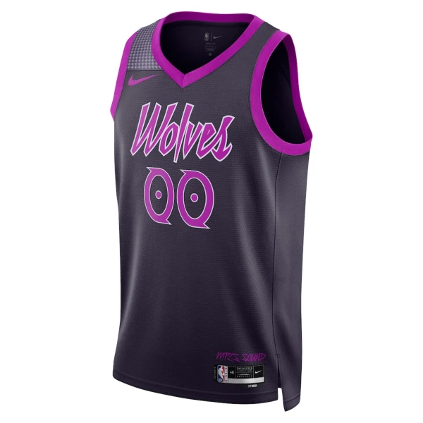 Camiseta Minnesota Timberwolves Personalizada City Edition 2025-26 Negro Swingman para Hombre