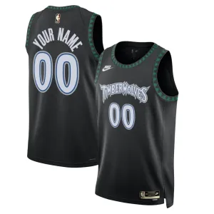 Camiseta Minnesota Timberwolves Personalizada Classic Edition 2025-26 Negro Swingman para Hombre Camiseta Minnesota Timberwolves Personalizada Classic Edition 2025-26 Negro Swingman para Hombre