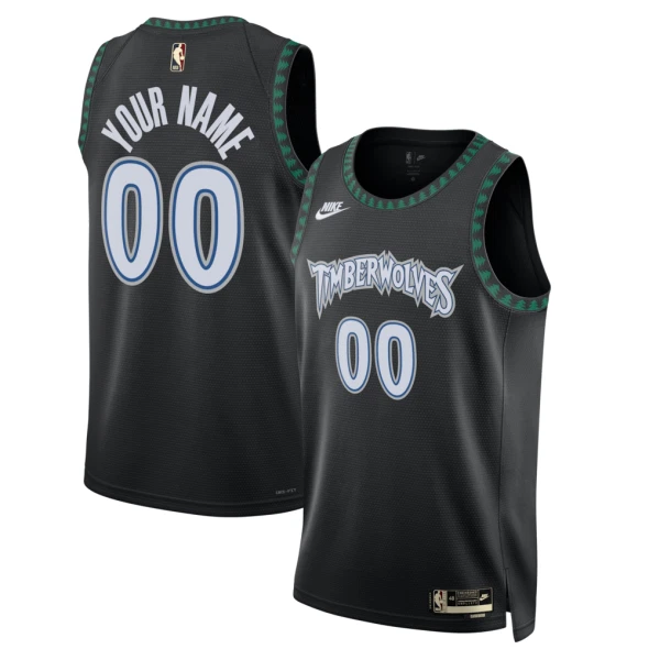 Camiseta Minnesota Timberwolves Personalizada Classic Edition 2025-26 Negro Swingman para Hombre