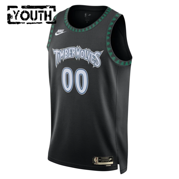 Camiseta Minnesota Timberwolves Personalizada Classic Edition 2025-26 Negro Swingman para Niño