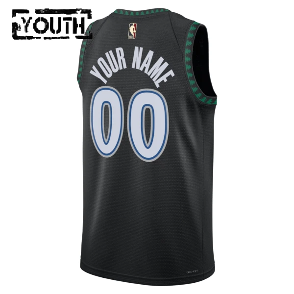 Camiseta Minnesota Timberwolves Personalizada Classic Edition 2025-26 Negro Swingman para Niño